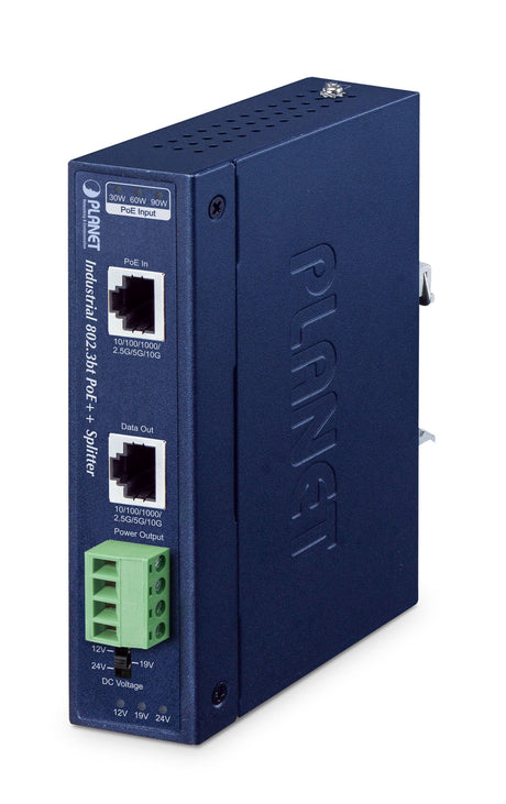 EAN 4711605287487 - PLANET IP30 Industrial Single-Port 10Gbps 802.3bt PoE++ Splitter 24 V imagen 1