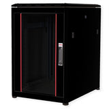 Roline 19-Zoll Netzwerkschrank Pro 16 He, 600x800 Bxt Glastr Schwarz
