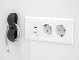 Delock Cablehalter Mit 3 Durchführungen Selbstklebend Set 3 Stück