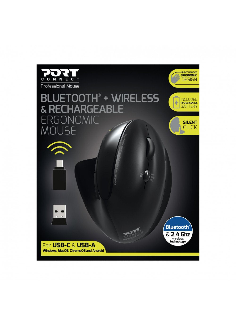 EAN 3567042030176 - Port Designs 900706-BT ratón Oficina mano derecha RF Wireless + Bluetooth Óptico 1600 DPI imagen 10