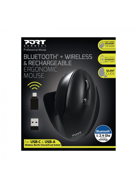 EAN 3567042030176 - Port Designs 900706-BT ratón Oficina mano derecha RF Wireless + Bluetooth Óptico 1600 DPI imagen 10