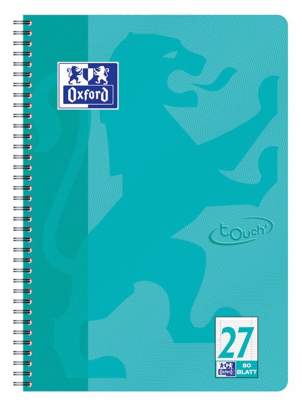 Oxford Collegeblock A4+ L.27 Aqua 80 Blatt