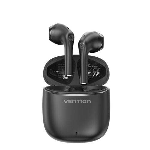 Auriculares Bluetooth Vention Nbgb0 Con Estuche De Carga Autonomía 7h Negros