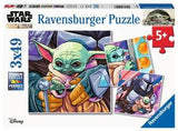 Puzzle Baby Yoda Mandalorian Star Wars 3x49pzs