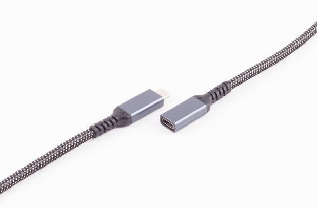 Shiverpeaks Usb-C Ladecable 3.2 90° 100w Pd Textil 2m
