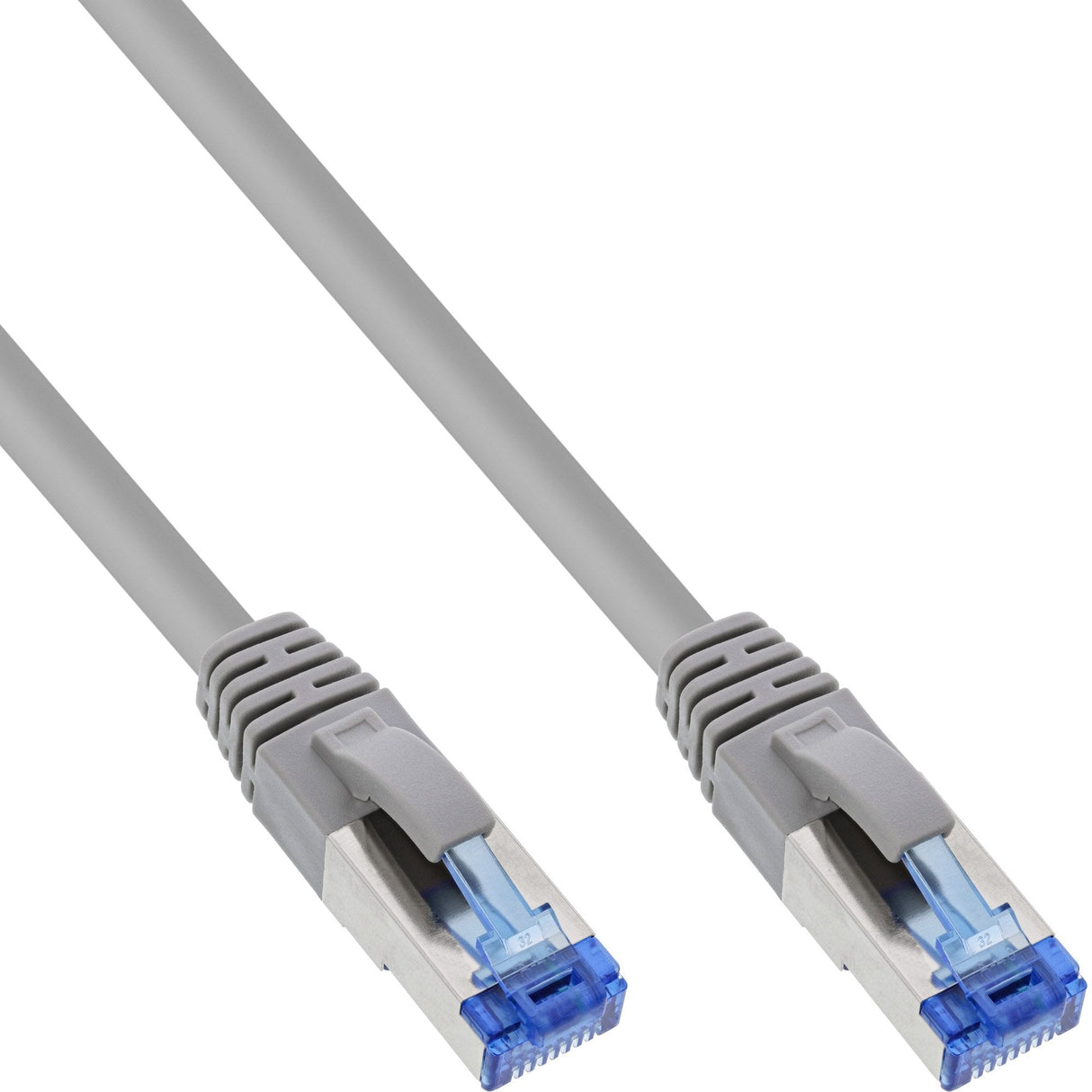Cable 40pcs. Bulk-Pack Inline®  De Red S/Ftp Cat.6a Halogen Free 500mhz Gris 2m