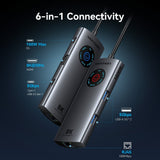 Docking Usb Tipo-C Vention Tqzhb Rj45 2xusb 1xusb Tipo-C 1xhdmi 1xusb Tipo-C Pd Gris