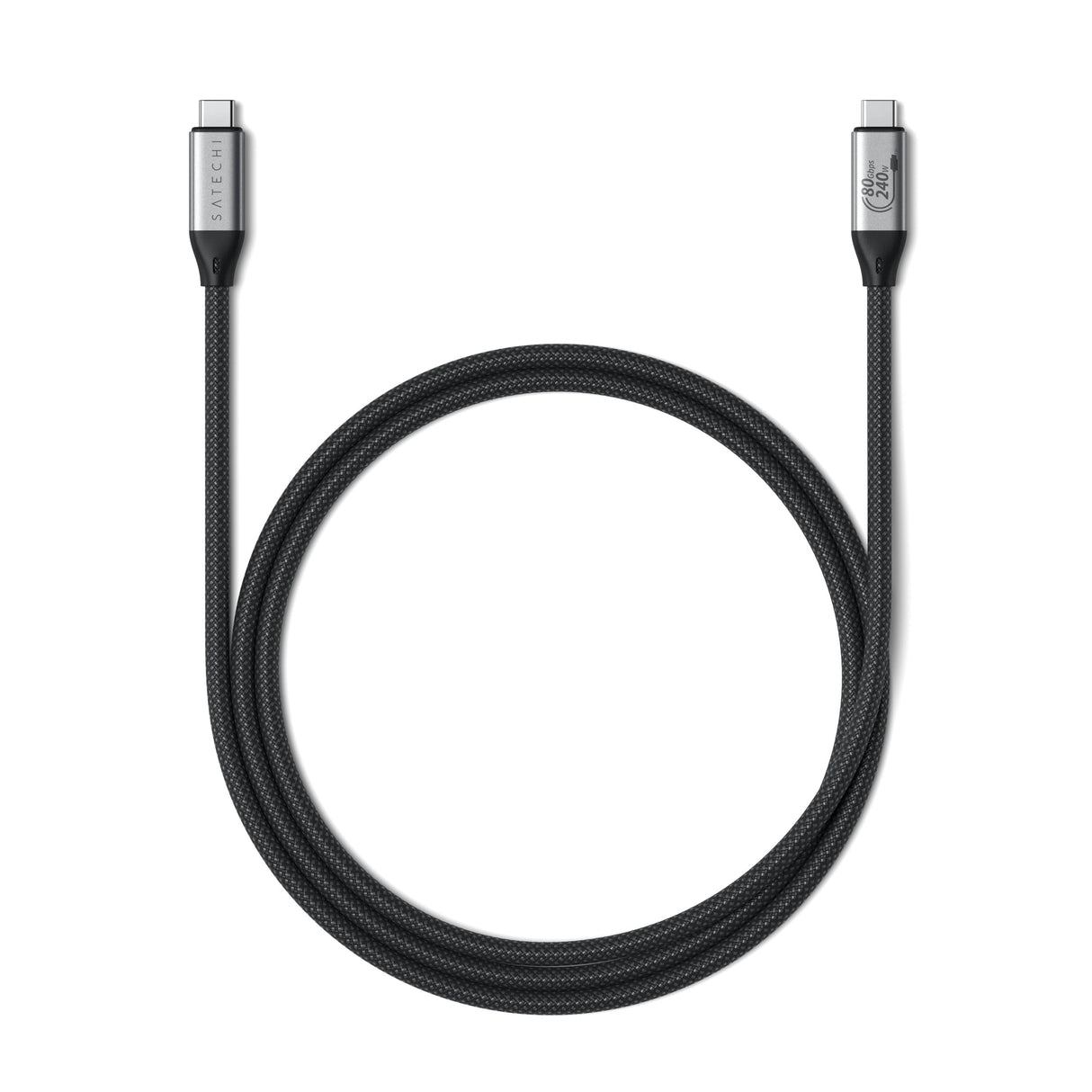 Satechi Usb4 V2 Pro Cable Cable Usb Usb4 Gen 4x2 1,2 M Usb C Plata, Negro