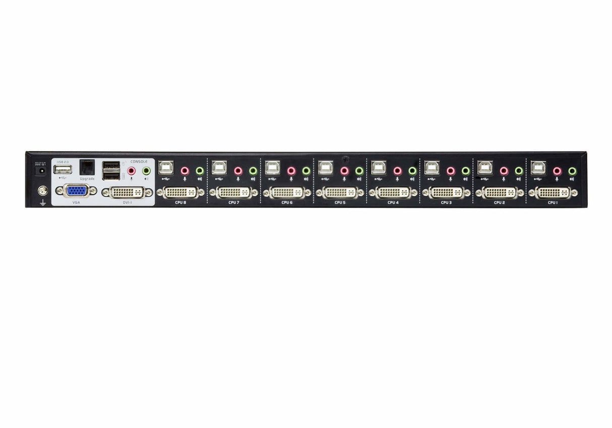 Aten Desktop Kvm 8-Port Usb Dvi Dual Link Kvm Switch With Au Conmutador Kvm De Tipo Usb De 8 Puertos Con Interfaz Dvi Dual Link Y Transmisión Del Sonido
