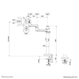 Neomounts By Newstar Soporte De Escritorio 17"-27" 1tft 3gelenk Blanco Max.8kg