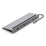Base Dock Belkin Inc004btsgy Multipuerto Usb-C A Hdmi, Displaypor, Vga, Usb-A, Usb-C, Ethernet, Jack 3,5 Mm Color Gris