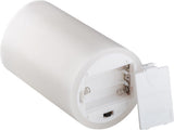Vela Led De Cera Auténtica, Blanca, 7,5 X 12,5 Cm 
Con Temporizador Y Cono De Llama 3d, Funciona Con Pilas, Luz Blanca Cálida