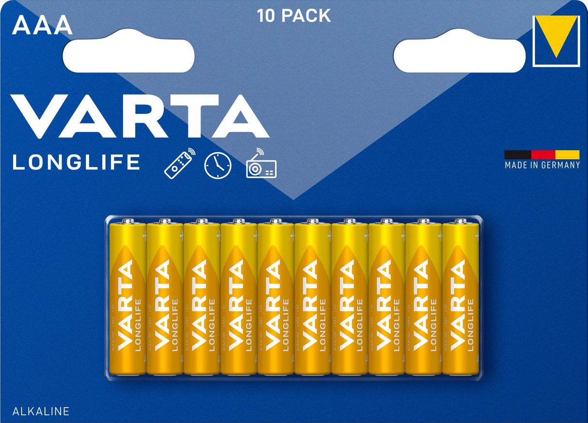 Varta Longlife Aaa Pilas Alcalinas  Lr03 1.5v 10pack