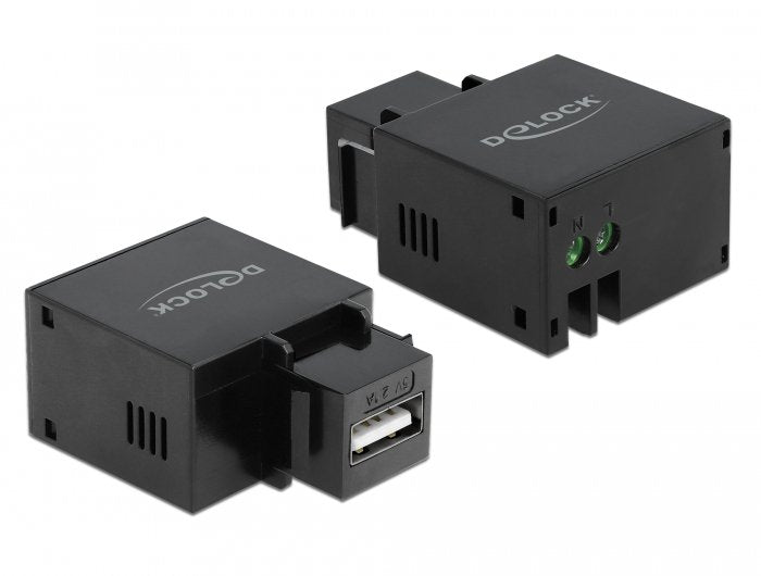Adap Delock Keystone Usb Typ-A Lade2,1 A Negro