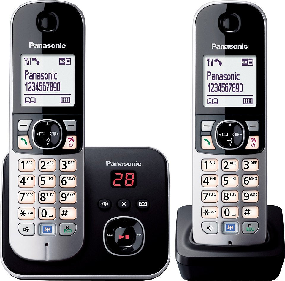 Panasonic Kx-Tg6822gb Teléfono Teléfono Dect Negro, Plata Identificador De Llamadas