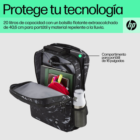 EAN 0197192501252 - HP Campus XL Marble Stone Backpack mochila Mochila informal Negro, Gris Poliéster, Poliespuma imagen 7