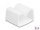 Delock Cablehalter Clip 2 Stück Weiss