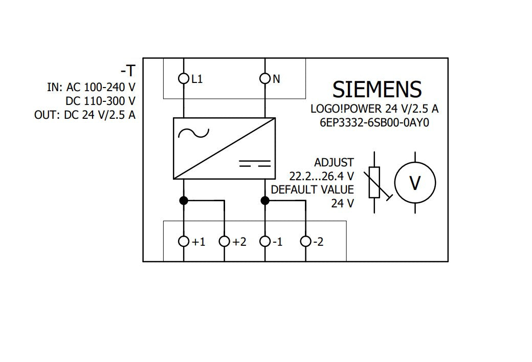 Siemens 6ep33326sb000ay0 Logo!Power 24v 2,5a Geregelte Stromversorgung