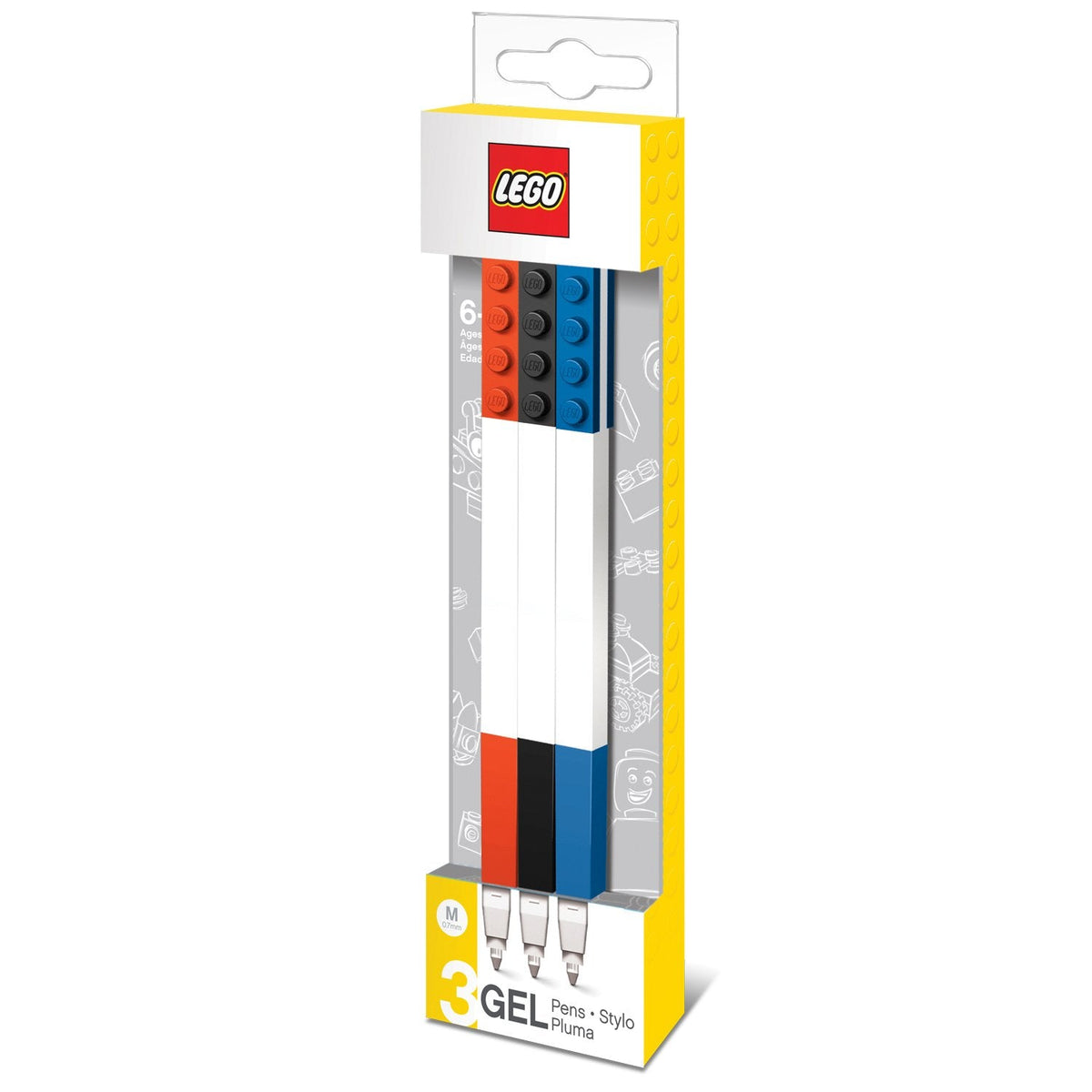 Lego Dlugopis Zelowy 3 Szt. Azul, Negro,Czerwony