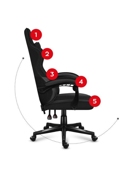 EAN 5903796013153 - Huzaro FORCE 4.4 CARBON Silla para videojuegos de PC Asiento (de seguridad) de butaca Negro, Carbono imagen 12