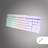Pack Gamer 3en1 (Calvier/Ratón/Tapis) Mars Gaming Mcpwtkl (Blanco)