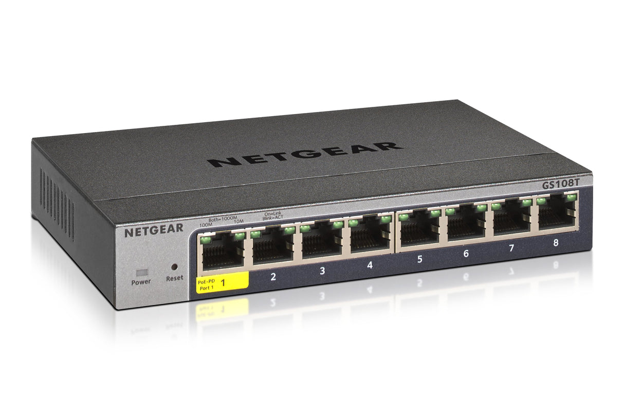 EAN 0606449138634 - NETGEAR GS108Tv3 Gestionado L2 Gigabit Ethernet (10/100/1000) Gris imagen 1