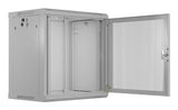 Lanberg Wall Mount Cabinet 19" 12u 600x450 Mesh Doora Grey Flat Pack