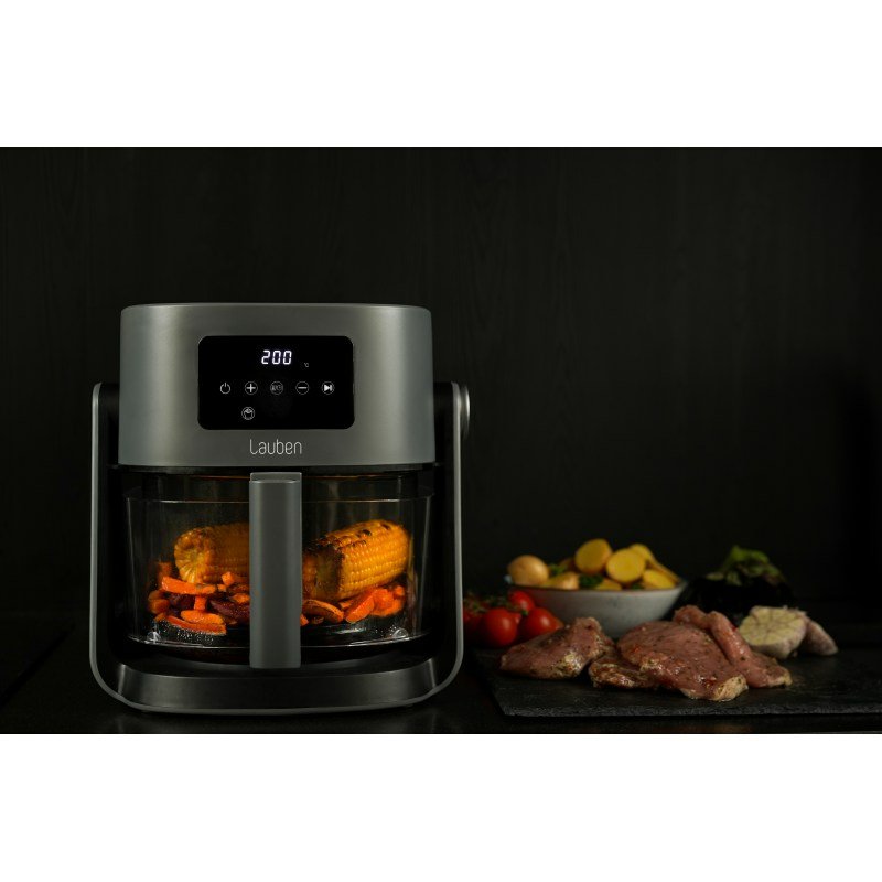 Freidora Lauben Lbafmggaf55ba Sencillo 5,5 L 1500 W Freidora De Aire Caliente Gris