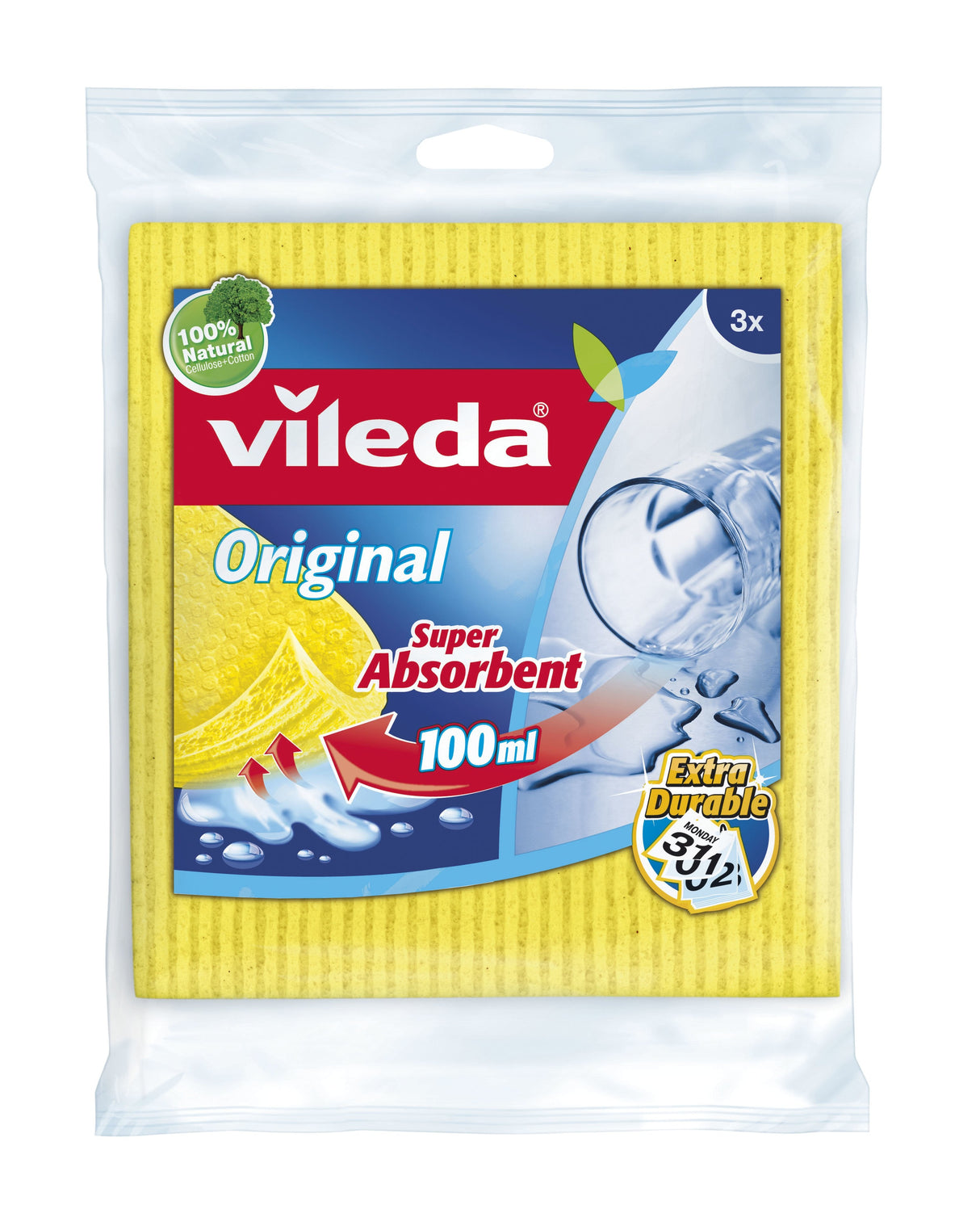 Vileda Paño De Esponja Superabsorbente 3 Piezas