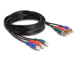 Delock 85370 Cable De Extensión Rca Rgb De 3 X Machos A 3 X Hembras, 3 M