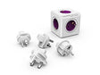 EAN 8718444082859 - Allocacoc PowerCube ReWirable base múltiple 5 salidas AC Interior Púrpura imagen 1