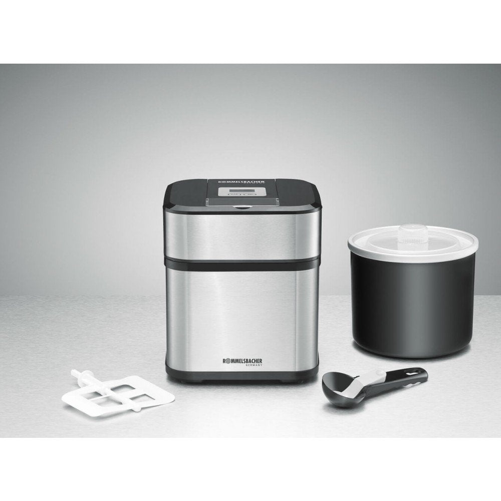 EAN 4001797866004 - Rommelsbacher IM 12 máquina para helados Heladera tradicional 1,5 L Negro, Acero inoxidable imagen 4