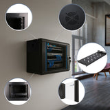 Extralink Lite 6u 530x400 Wall-Mounted Rackmount Cabinet Negro With Shelf