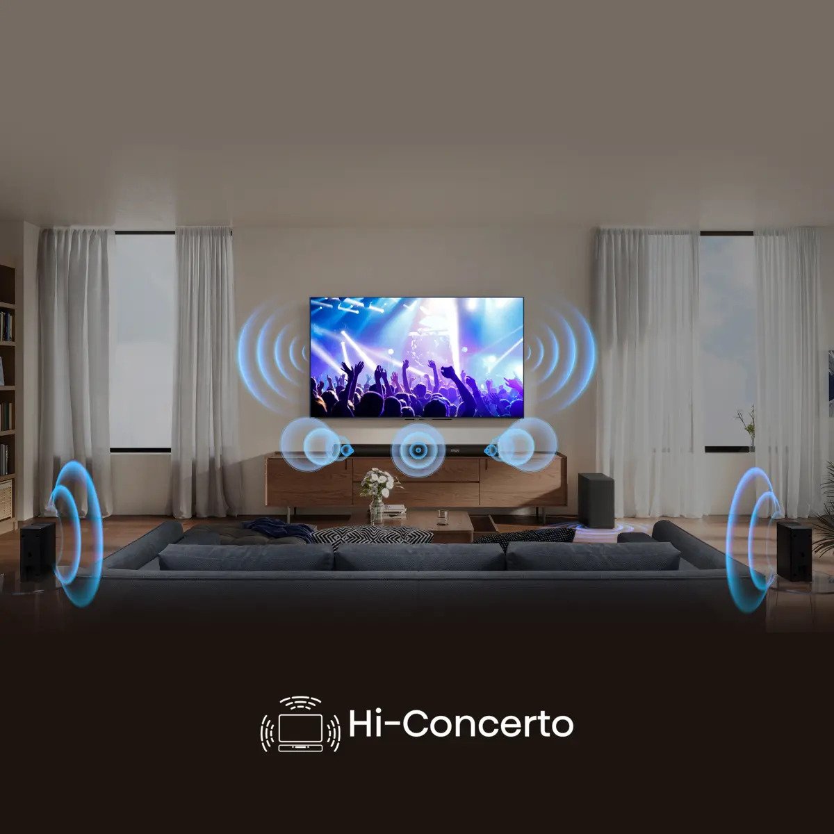 Barra Sonido Hisense Ax5100q 5.1 580w Dolby Atmos Hdmi Earc Bt 5.3