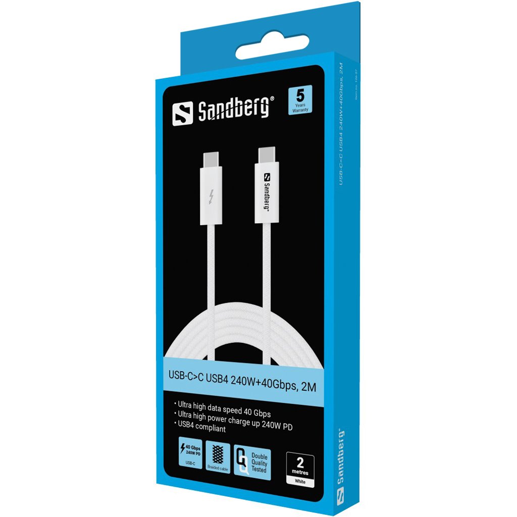EAN 5705730136573 - Sandberg 136-57 cable USB USB4 Gen 3x2 2 m USB C Blanco imagen 2