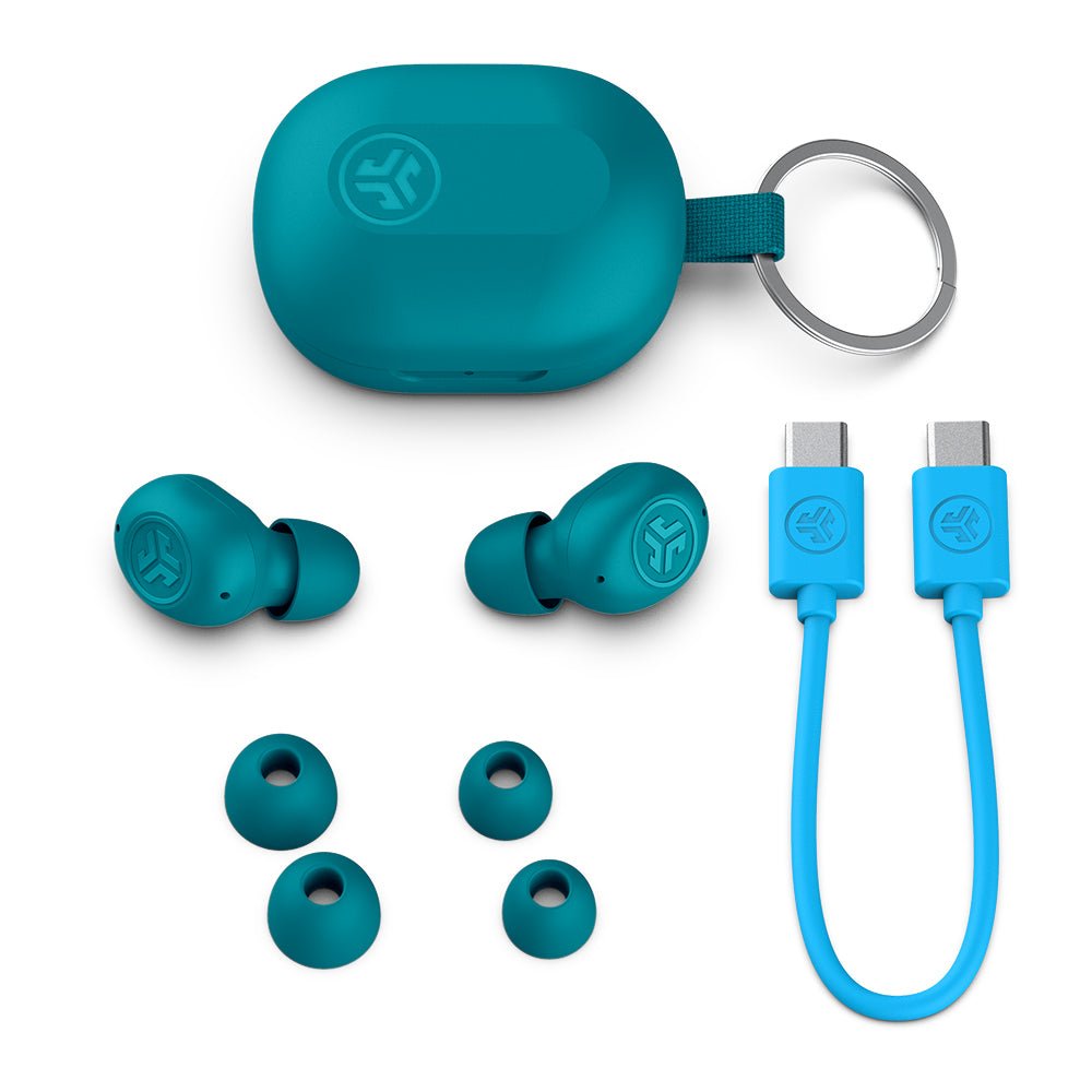 Mini Auriculares Jlab Jbuds  Inalámbrico Bluetooth Color Aguamarina