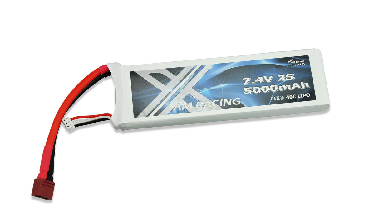 Amewi Zubehör Lipo Akku 2s 7,4v 5000mah 40c Softcase Deans