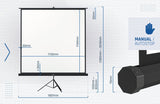 Iggual Pantalla Mural 180x180 Cm Con Trípode+Bolsa