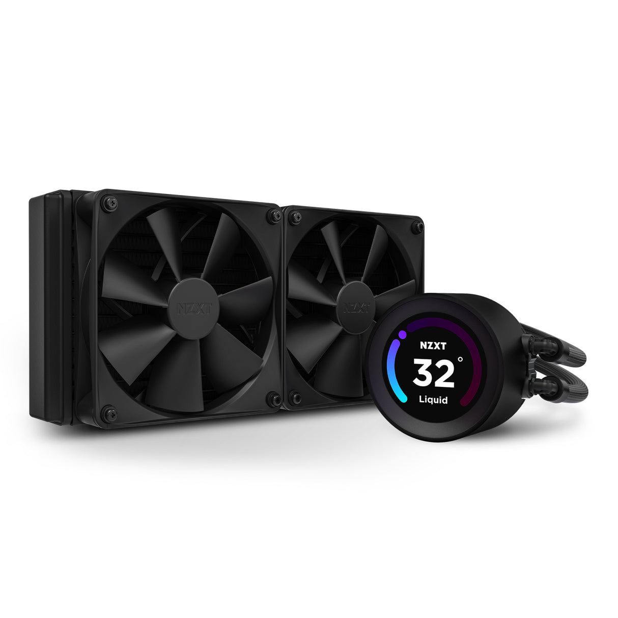 Refrigerador Liquido Cpu Nzxt Kraken Elite 240 2x120 Negro Per Display Lcd Plus