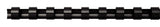 Fellowes Pack De 25 Canutillos Negros 8 Mm