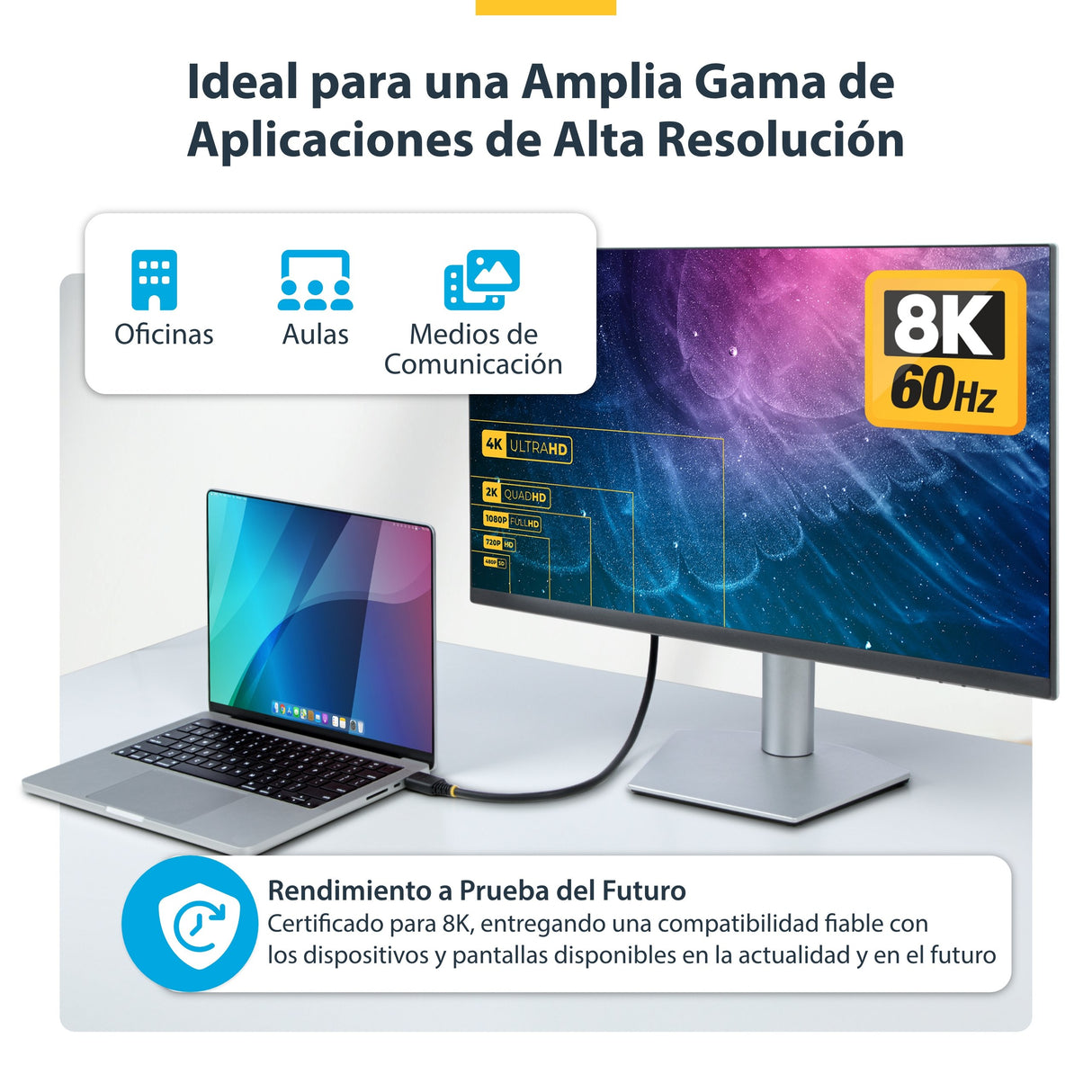 EAN 65030920216 - StarTech.com HDMI21-CBL-8K60-50CM cable HDMI 0,5 m HDMI tipo A (Estándar) Negro imagen 9
