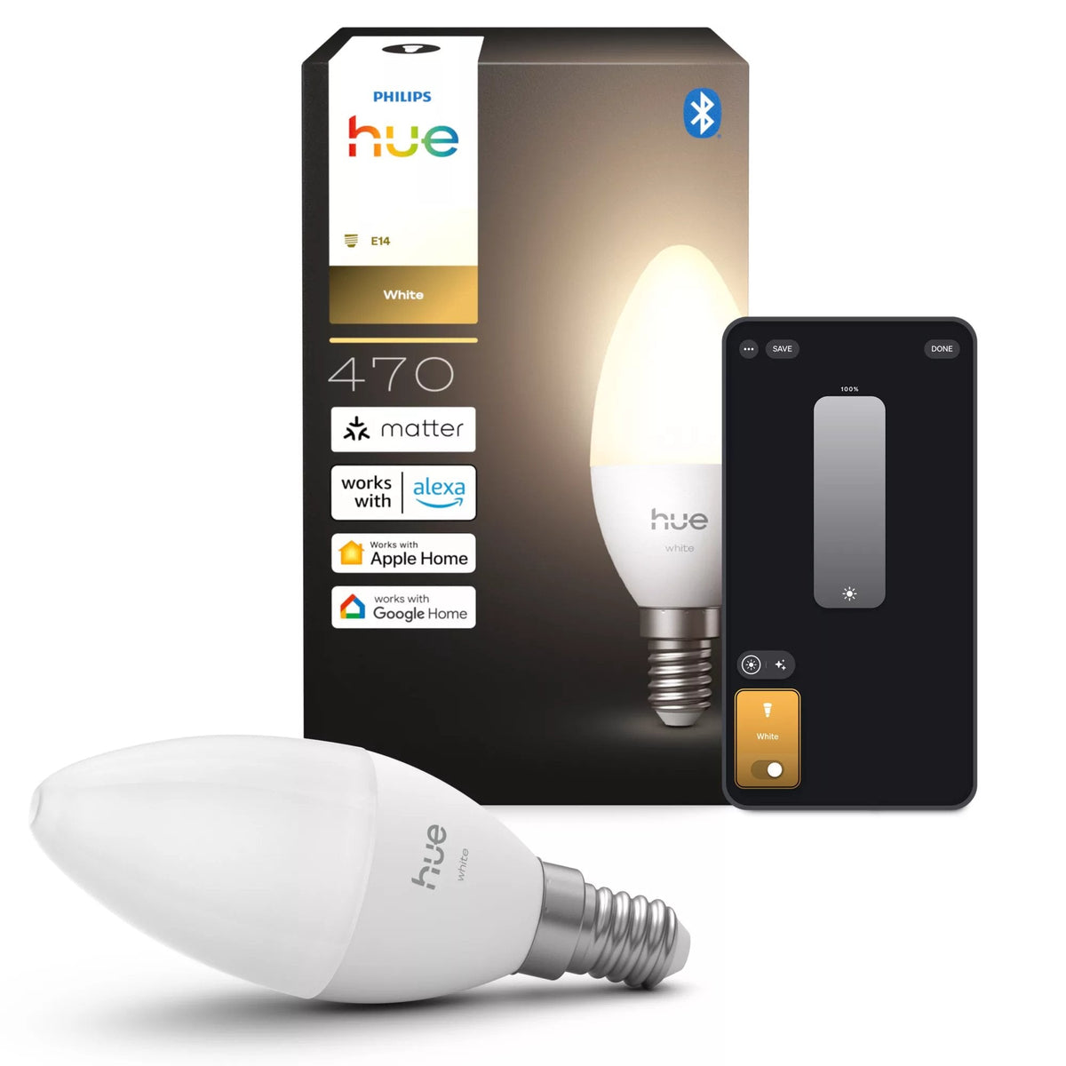 Philips Hue W B39 E14 Led Blanco Cálido Regulable