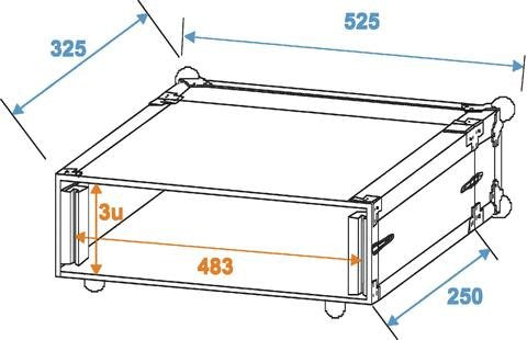 Roadinger 30107192 Hardcase Aluminio Negro - Plata Audiogeräte-Maletín