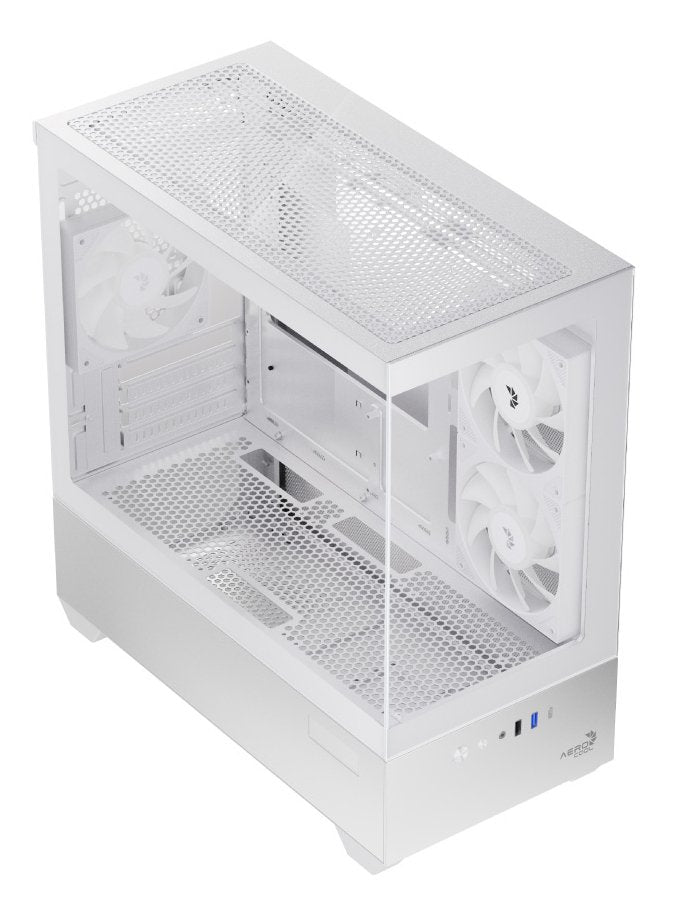 Caja Micro-Atx Aerocool P300d Digi Argb Cristal Templado Br