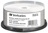 1x25 Verbatim Bd-R Blu-Ray 25gb 6x Speed Wide Printable No-Id