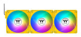 Thermaltake Ct120 Ex Reverse Argb Sync Sync Pc Ventilador De Enfriamiento Bumbleado, Ventilador De Casos Amarillo, 3 Paquete, 120 Mm Cl-F223-Pl12bb-A