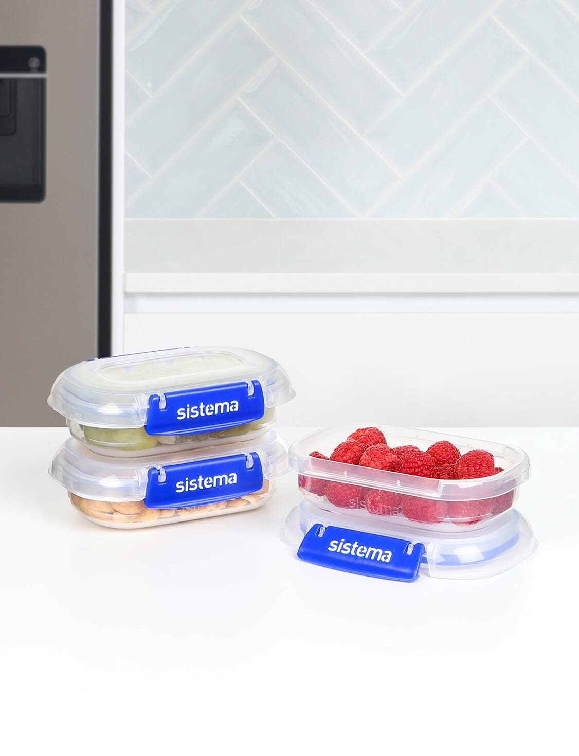 Simema Fiambrera Set Klip It Plus 3 X 180 Ml Azul