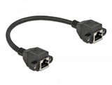 Netzwerk Verlängerungscable S Ftp Rj45 Buchse Zu Rj45 Buchse Cat.6a 25 Cm Schwarz