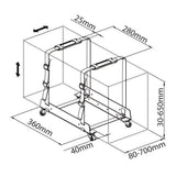 Soporte De Rueda Para Ordenador Techly Ica-Cs 61