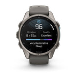 Garmin Fenix 9 Titanio Con Correa De Silicona En Gris Smartwatch 43mm